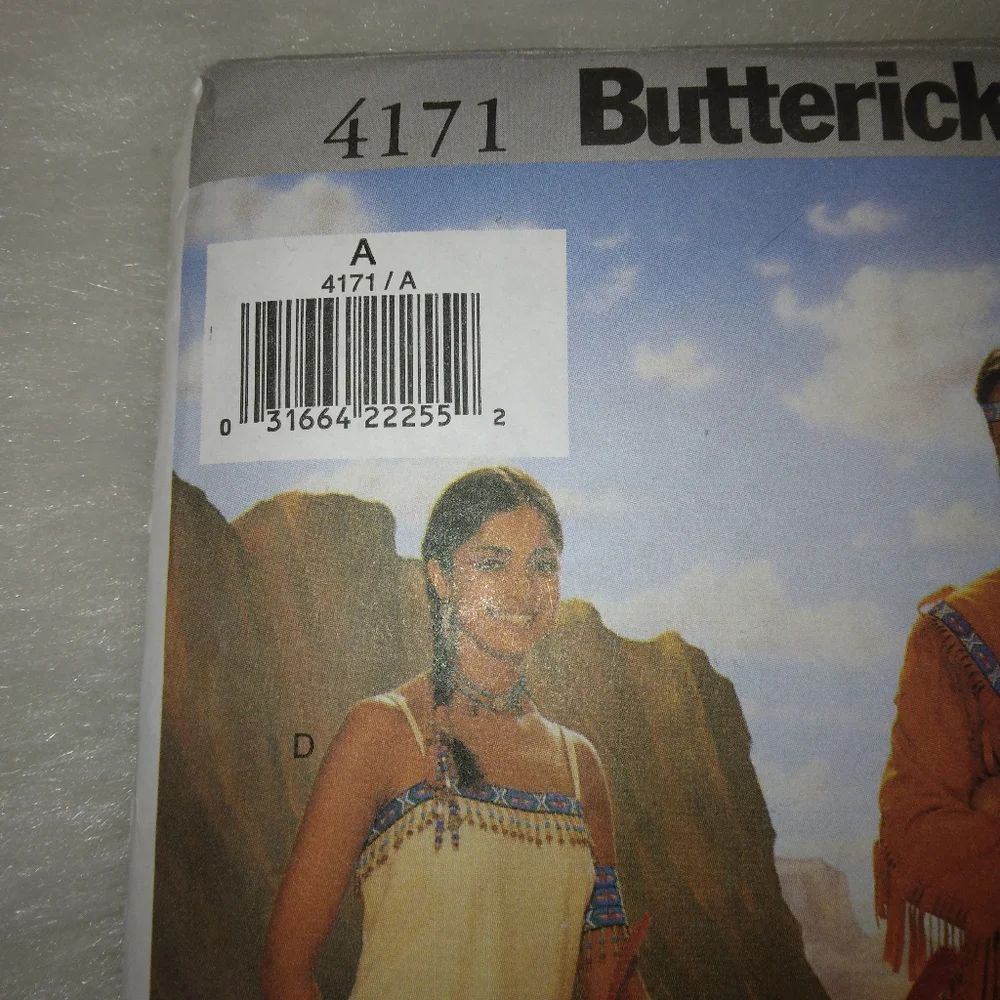 Butterick 4172 Native American costumes. Adult sizes.